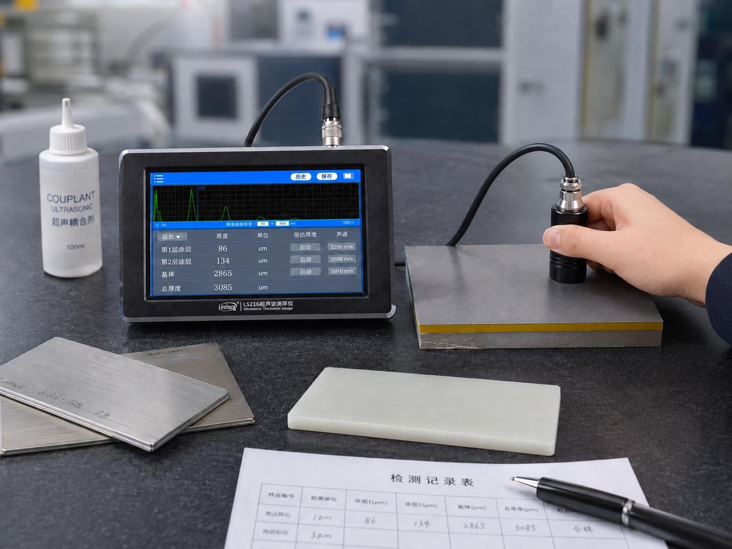 Ultrasonic thickness gauge for inspection