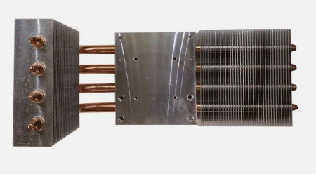Projector stamped fin thermal module