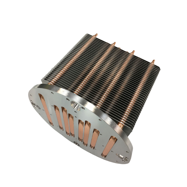 High-power lighting stamped fin cooling system